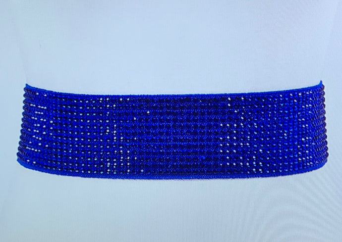 ELECTTRIC BLUE RHINESTONE BELT